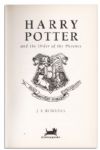 J.K. Rowling Signed First Edition of ''Harry Potter And The Order of The Phoenix''