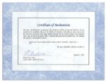 Scarce Apollo 13 Flown Robbins Medal -- From Astronaut Ed Gibson's Collection With His Signed COA