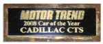 Motor Trend ''Car Of The Year'' Award Trophy From 2008 for The Cadillac CTS