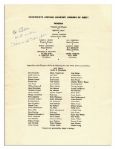 Howard Hughes Signed Program From the 19th Academy Awards Honoring the Best in Film of 1946 -- With PSA/DNA COA