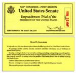 Bill Clinton Impeachment Trial Ticket