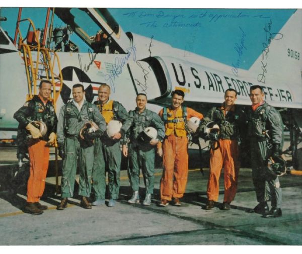 Mercury 7 Signed 10'' x 8'' Photo -- Signed by All 7 Astronauts