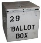 Palm Beach, Florida 2000 Election Ballot Box -- The Most Closely Contested Presidential Election of All Time