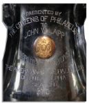 Jack Lapp Trophy From The Philadelphia Athletics' 1910 World Championship Win -- Incredibly Rare World Series Trophy Cup