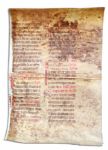 12th Century Vellum Leaf Removed From a German Breviary -- ''Third Sunday After Easter'' Printed in Latin in Romanesque Script