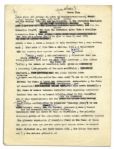 Fascinating Al Capp Typed Criticism of Television With Notes & Corrections in His Hand -- ''...a lonesome gadget-worshipping nation...Television does a terrible and wonderful thing...''