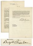 Dwight Eisenhower Typed Letter Signed as President to Al Capp -- ...we must wage peace with all the vigor...of wartime...cartoonists...contribute to lessening [Cold War] world tensions...