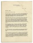 Dwight Eisenhower Typed Letter Signed as President to Al Capp -- ''...we must wage peace with all the vigor...of wartime...cartoonists...contribute to lessening [Cold War] world tensions...''