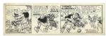 ''Li'l Abner'' Pair of 1964 Comic Strips Hand-Drawn & Signed by Al Capp -- Featuring the Witchy Character, Nightmare Alice -- Each Measures 19.75'' x 6.25'' -- Some White-Out & Toning, Near Fine