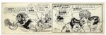 ''Li'l Abner'' Pair of 1964 Comic Strips Hand-Drawn & Signed by Al Capp -- Featuring the Witchy Character, Nightmare Alice -- Each Measures 19.75'' x 6.25'' -- Some White-Out & Toning, Near Fine