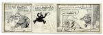 ''Li'l Abner'' Pair of Comic Strips From 22 and 28 June 1966 Featuring Ian Flemm & Santa Claus -- Hand-Drawn & Signed by Al Capp -- 19.75'' x 6.25'' -- White Out & Toning, Near Fine