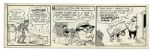 ''Li'l Abner'' Pair of Comic Strips From 4 and 5 July 1966 Featuring Santa Clause & Mention of Dogpatch -- Hand-Drawn & Signed by Al Capp -- 19.75'' x 6.25'' -- Near Fine