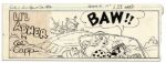 Lot of 4 ''Li'l Abner'' Comic Strips From 1976 -- Hand-Drawn & Signed by Capp Featuring Daisy Mae, Li'l Abner, A Shmoo & Honest Abe -- Sizes Vary, Approximately 19.5'' x 6.25''