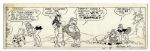 Lot of 4 ''Li'l Abner'' Comic Strips From November 1974 -- Hand-Drawn & Signed by Al Capp Featuring Mammy Yokum & Sadie Hawkins Day -- 19.5'' x 6.25'' -- 9, 12, 13 & 15 November 1974