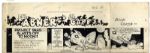 ''Li'l Abner'' Sunday Strip Hand-Drawn by Al Capp From 27 August 1967 -- Featuring A Space Program Parody -- 29'' x 22.5'' On Three Separated Strips -- Notations & Smudging, Very Good