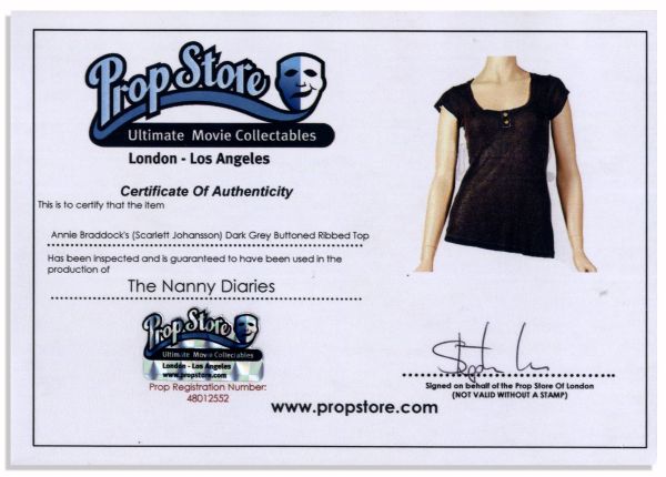 Scarlett Johansson Production Used Top From ''The Nanny Diaries''