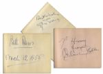 Autograph Album Signed by 15+ Classic Stars Including Clark Gable, Bette Davis, Sylvia Sidney, Laurel & Hardy, Myrna Loy, Will Rogers, George Jessell, Harry Langdon, Wally Beery, Hoot Gibson