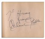 Autograph Album Signed by 15+ Classic Stars Including Clark Gable, Bette Davis, Sylvia Sidney, Laurel & Hardy, Myrna Loy, Will Rogers, George Jessell, Harry Langdon, Wally Beery, Hoot Gibson