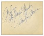 Autograph Album With 34 Classic Star Signatures -- Including Marilyn Monroe, Cary Grant, Jane Russell, Robert Mitchum, Ginger Rogers, James Stewart, Doris Day, Gregory Peck, Ethel Merman