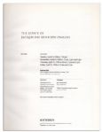 Hardcover Catalog With Dustjacket From The Auction of The Estate of Jacqueline Kennedy Onassis, Held by Sotheby's in 1996