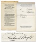 Famed 20th Century Novelis Richard Wright Production Contract -- For a Theater Production of Native Son