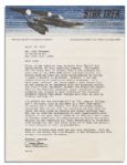 Gene Roddenberry Letter Signed Regarding the Film-Version of Star Trek-- ''...True to the American corporate image, Paramount keeps slipping new zingers in each version of the contract...''