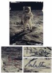 The Most Famous Apollo 11 Photo Signed by the Crew -- 8 x 10 