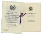 JFK Inauguration Ceremonies Invitation & Program