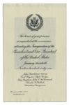 JFK Inauguration Ceremonies Invitation & Program