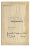 Two Margaret Mitchell Typed Letters Signed (One with Great Content) Regarding Her Policies for Autographing Copies of ''Gone with the Wind'' Making This Pasted-In Signed Copy One of Her Last 