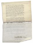 Two Margaret Mitchell Typed Letters Signed (One with Great Content) Regarding Her Policies for Autographing Copies of ''Gone with the Wind'' Making This Pasted-In Signed Copy One of Her Last 