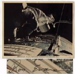 Last US Manned Moon Landing Astronaut Ron Evans One-of-a-Kind Unusual Space Signed 10 x 8 Photo