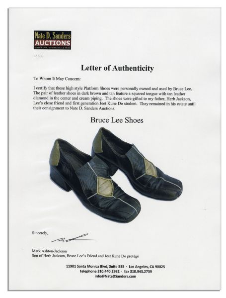 Bruce Lee's Personally Owned & Worn High Style Platform Shoes