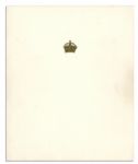 Queen Mother Signed Christmas Card & Initialed Envelope -- With Gorgeous Photo of The Queen Mother & Her Daughter, Queen Elizabeth