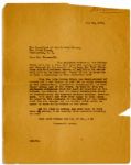 President Franklin Roosevelt Letter Signed -- ''...You are wholly right in regard to the polluted waters of the Hudson River...the problem is...not [for] the Federal Government...''