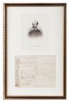 Historically Important Civil War Document Signed by Johnston, Grant & Stanton -- Johnston Negotiates His Parole Terms After Surrendering & Grant Agrees, ''...I am very much in favor...''