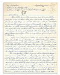 Birdman of Alcatraz Robert Stroud Autograph Letter Signed -- ''...if I get out...I would not have a house with ceilings less than ten feet...low ceilings...would make me feel smothered...''