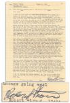Robert Stroud Typed Letter Signed From Prison -- ...You know, Sis, I never thought of myself as being poor...I do not think that I will be poor long, once the book is out...