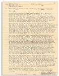 Robert Stroud Typed Letter Signed From Prison -- ''...You know, Sis, I never thought of myself as being poor...I do not think that I will be poor long, once the book is out...''