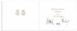 Queen Elizabeth II & Prince Phillip Signed Christmas Card From 1989