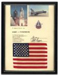 Space-Flown U.S. Flag -- Orbited Earth on Columbias First Ever Flight