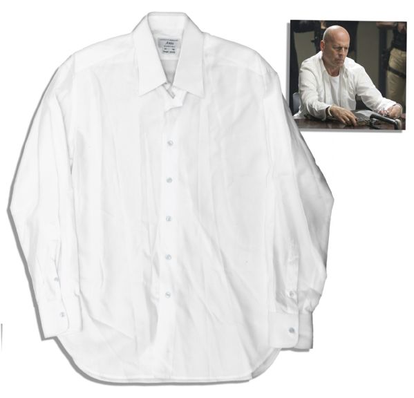 Bruce Willis Screen Worn Custom Dress Shirt From ''Red 2'' -- With a COA From Premiere Props