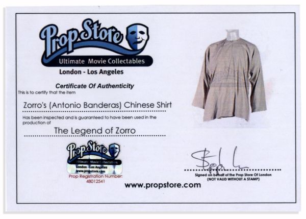 Antonio Banderas Wardrobe From ''The Legend of Zorro''
