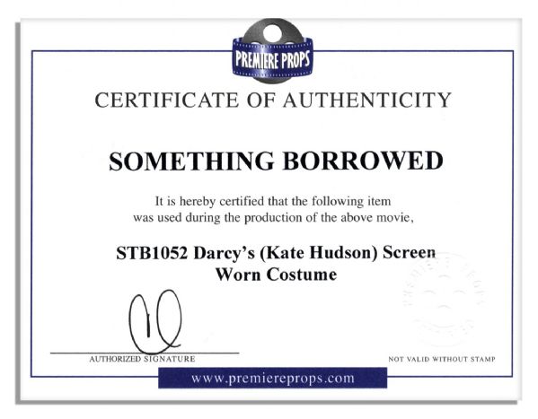 Kate Hudson Screen-Worn Costume From ''Something Borrowed''