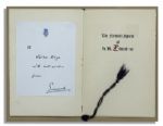 Elegantly Framed Archive of Wallis Simpson & Prince Edward Items -- Including an Inscribed Note Signed by Edward & Wallis Simpson's Personally Owned Glove