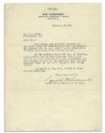 Early Franklin D. Roosevelt WWI Typed Letter Signed -- Written in 1918, Before His Bout With Polio -- ''...you have supplied 'Eyes for the NAVY' during a very trying period...''