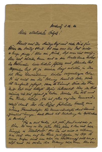 Nazi Doctor Josef Mengele Autograph Letter From Auschwitz 