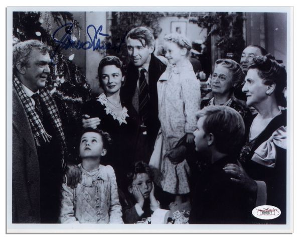 Jimmy Stewart Signed 10''x 8'' Photo From ''It's a Wonderful Life'' -- With JSA COA