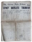 Dewey Defeats Truman Newspaper -- The Most Famous Newspaper Mistake of All Time