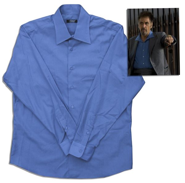 Al Pacino Custom Fitted Button-Up Shirt Used in Production of ''Stand Up Guys'' -- With a COA From Premiere Props